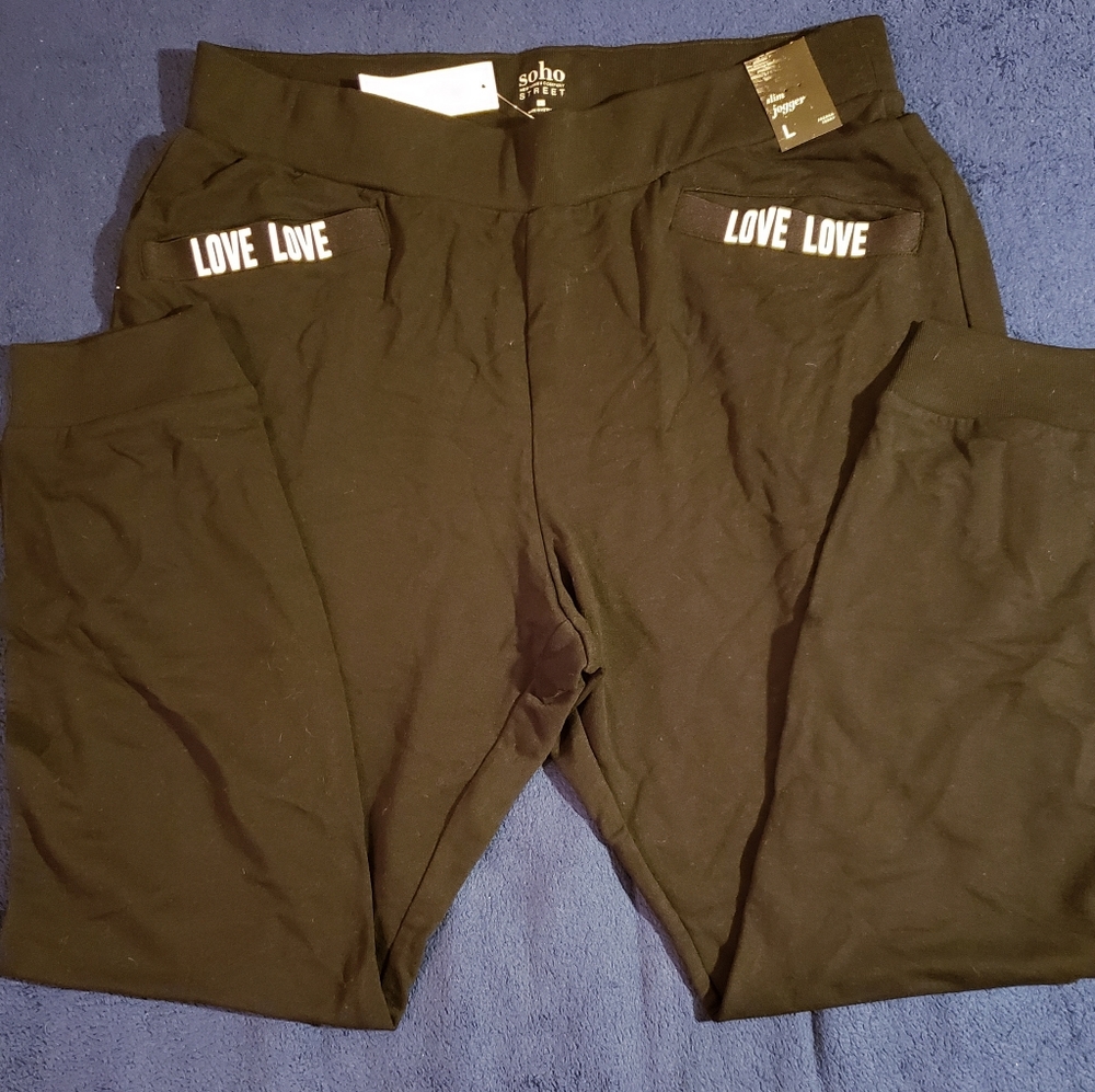 XL NY&CO SOHO Black Joggers
